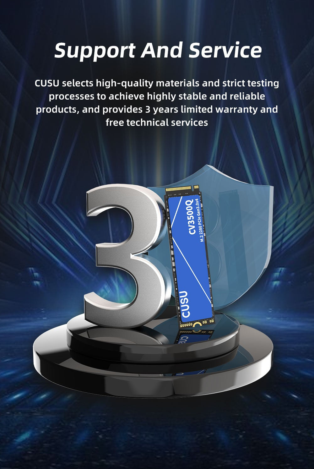 SSD CUSU NVMe M.2 1TB 512GB M2 2280 PCIe3.0 SSD 2TB Disco Rígido Unidades de Estado Sólido Internas para Computador Portátil