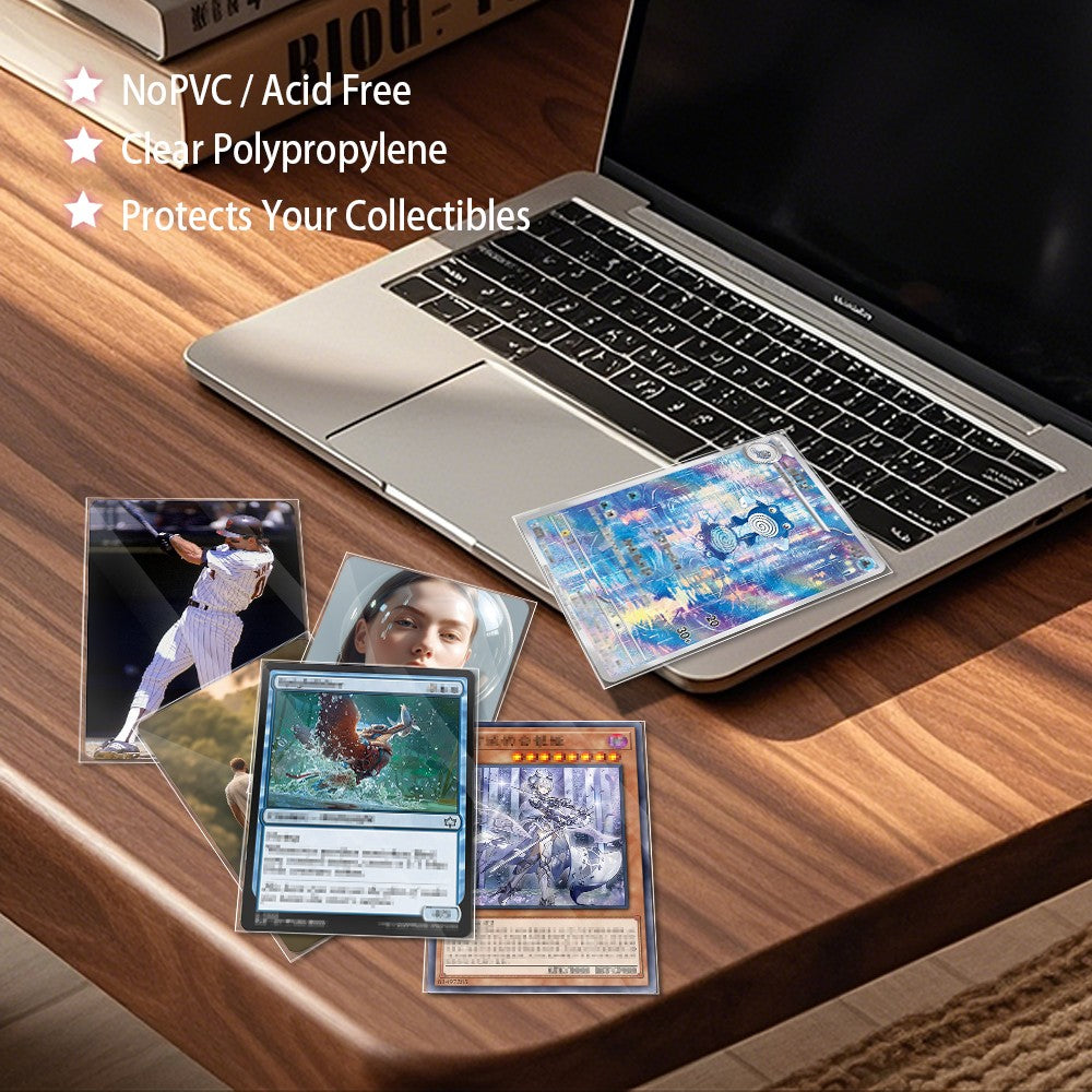 100 UNIDADES Protetores Internos de Cartas 61X88/64x89mm Dois Tamanhos Ajuste Perfeito para Cartas de Jogo YGO/MGT Os Protetores Internos de Cartas São Lisos e Resistentes