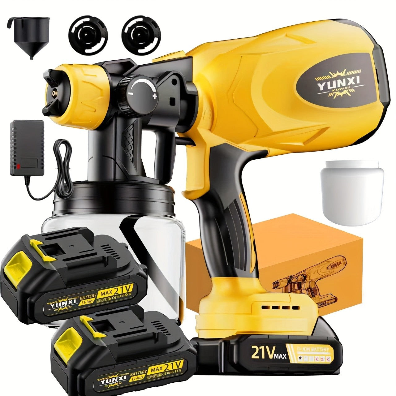 Pulverizador de tinta sem fio para bateria Makita 18V pistola de pulverização elétrica para carro, móveis, parede, janelas, porta, ferramenta elétrica para pintura em madeira
