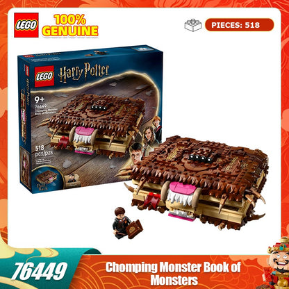 LEGO blocos de montar montam livro de monstros mordedores Harry Potter 76449 para meninos e meninas, brinquedos infantis, presentes de Natal