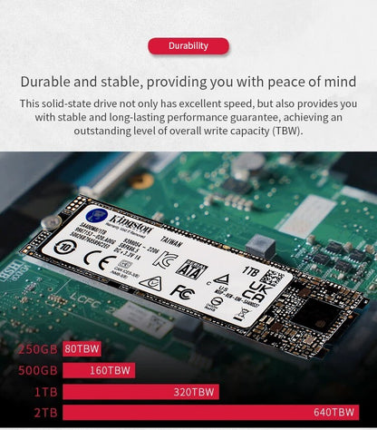 SSD M.2 2280 A400-NGFF Kingston Unidade de Estado Sólido Interna 120GB 240GB 480GB 1TB 2TB Alto Desempenho para Notebook e Desktop