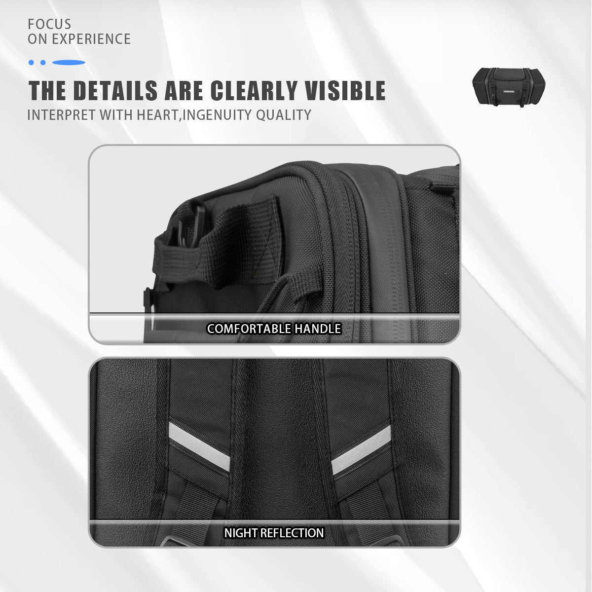 Motorcycle Tail Bag Waterproof 20L-60L Expandable Back Seat Saddle Bag Luggage Pannier Motorcycle Accessories Rider Backpack