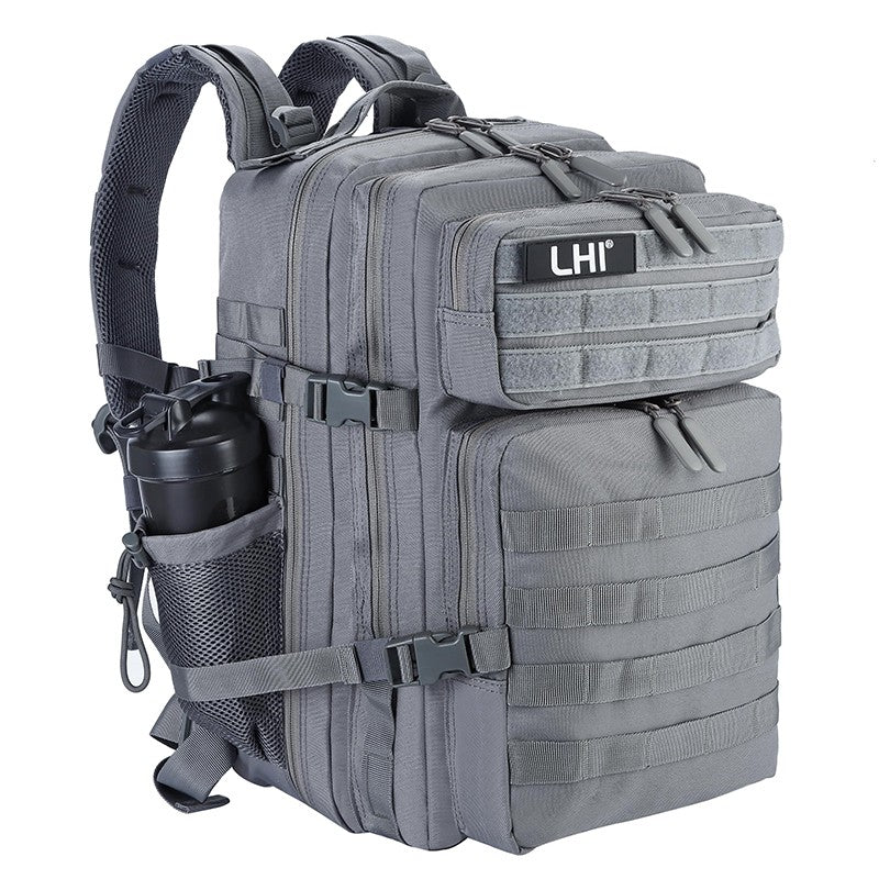 LHI Mochila Tática 45L/35L/25L para Homens e Mulheres, À Prova D'Água, Bolsa de Ginástica para Atletas, Mochila de Viagem para Caminhada ao Ar Livre com Porta-Garrafas
