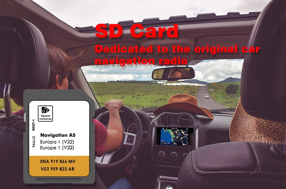 NEW for VW Discover Media Navigation AS V22 Map UK Europe 2025 Sat Nav SD Card 32GB