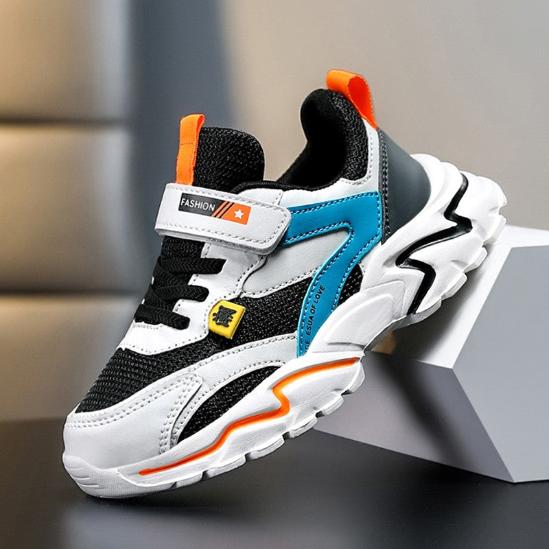 Kids Sports Shoes Boys Sneakers Trendy Non-Slip Running Walking Shoes For School Children Lightweight Casual Tennis Footwear