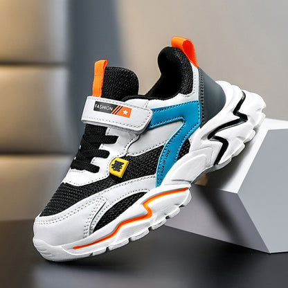 Kids Sports Shoes Boys Sneakers Trendy Non-Slip Running Walking Shoes For School Children Lightweight Casual Tennis Footwear