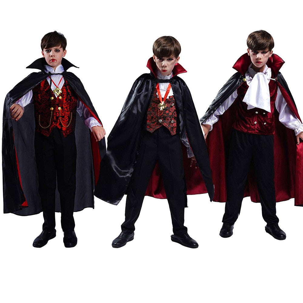 Halloween Boy Vampire Costume Cosplay Ghost Festival Costume Children's Role-playing Carnival Performance Costume