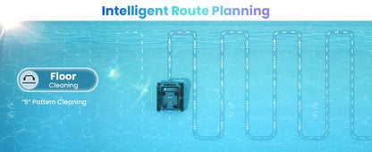 Limpador de Piscina Robótico sem Fio, Aspirador de Piscina para Piscinas Enterradas com 4 Motores, Limpeza de Parede e Linha d'Água, Bateria com 300min de Duração