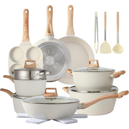 Conjunto de Panelas Antiaderente de 21 Peças com Utensílios de Cozinha