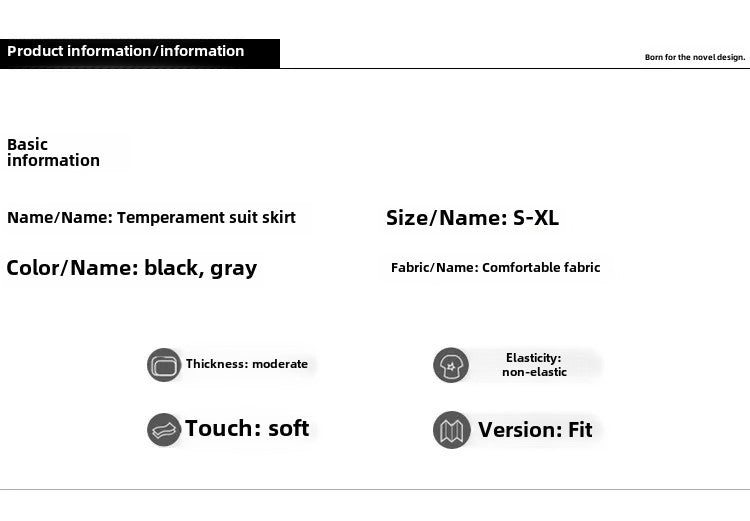 Grey High-waisted A- line Skirt Half Dress Petite Long Dress Autumn/winter For Women Side Slit Workwear