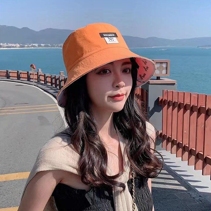 Summer Double-Sided Wear Women Bucket Hat Fashion Print Wide Brim Fordable Panama Fishermen Cap Outdoor Travel Beach Visor Hats