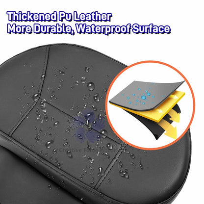 Almofada Encosto de Piloto Ajustável para Motocicleta com Suporte de Montagem para Harley Touring CVO Road King Electra Street Glide FLTRX 09-24