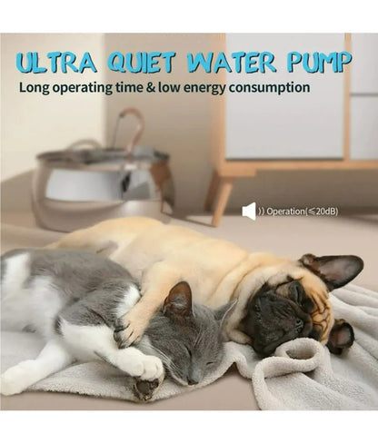 Bebedouro Inteligente para Pets, Fonte de Aço Inoxidável, Bebedouro Automático com Circulação para Gatos, Alimentador Silencioso 4L, Pescoço de Cisne