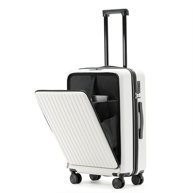 Mala de Viagem de Bordo com Abertura Frontal 20 Polegadas, Rodas Giratórias, para Homens e Mulheres, com Fechadura TSA, Carregamento USB