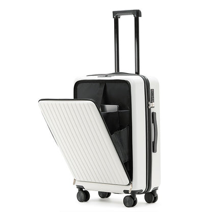 Mala de Viagem de Bordo com Abertura Frontal 20 Polegadas, Rodas Giratórias, para Homens e Mulheres, com Fechadura TSA, Carregamento USB