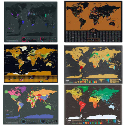 International Erase Scratch Maps - Explore Adventure Maps 58X83 CM - Deluxe Scratch Off Maps Travel Poster Room Office Decor