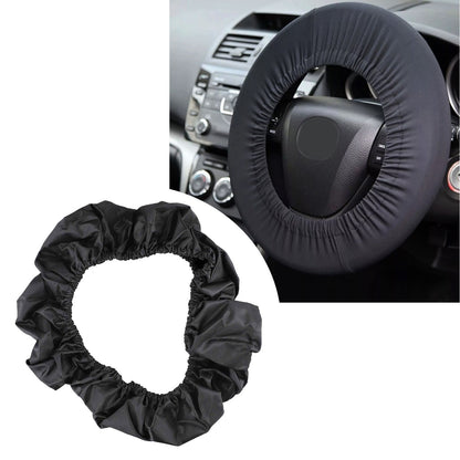 1pc Stretch Steering Wheel Protector Scratch Protector Cover Oil Resistant Dust Resistant Oxford Cloth For 30cm-45cm Car Repair