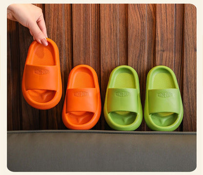 Children's Slippers for Summer Boys and Girls Indoor Bathroom Soft-Soled Thickened Anti-Slip Baby Slippers and Cool Sandals