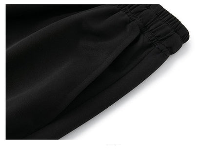 Calça Reta Preta Masculina, Calça Casual de Verão de Perna Larga Harajuku Estudantil, Calça de Rua, Moletom Cinza Descolado