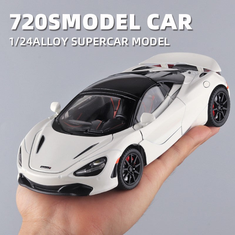 Mclaren 720s 1:24 Super Carro Esportivo Som e Luz Miniaturas Liga Fundido Modelo de Carro Presentes Para Namorado Brinquedos Para Crianças Presente Metal