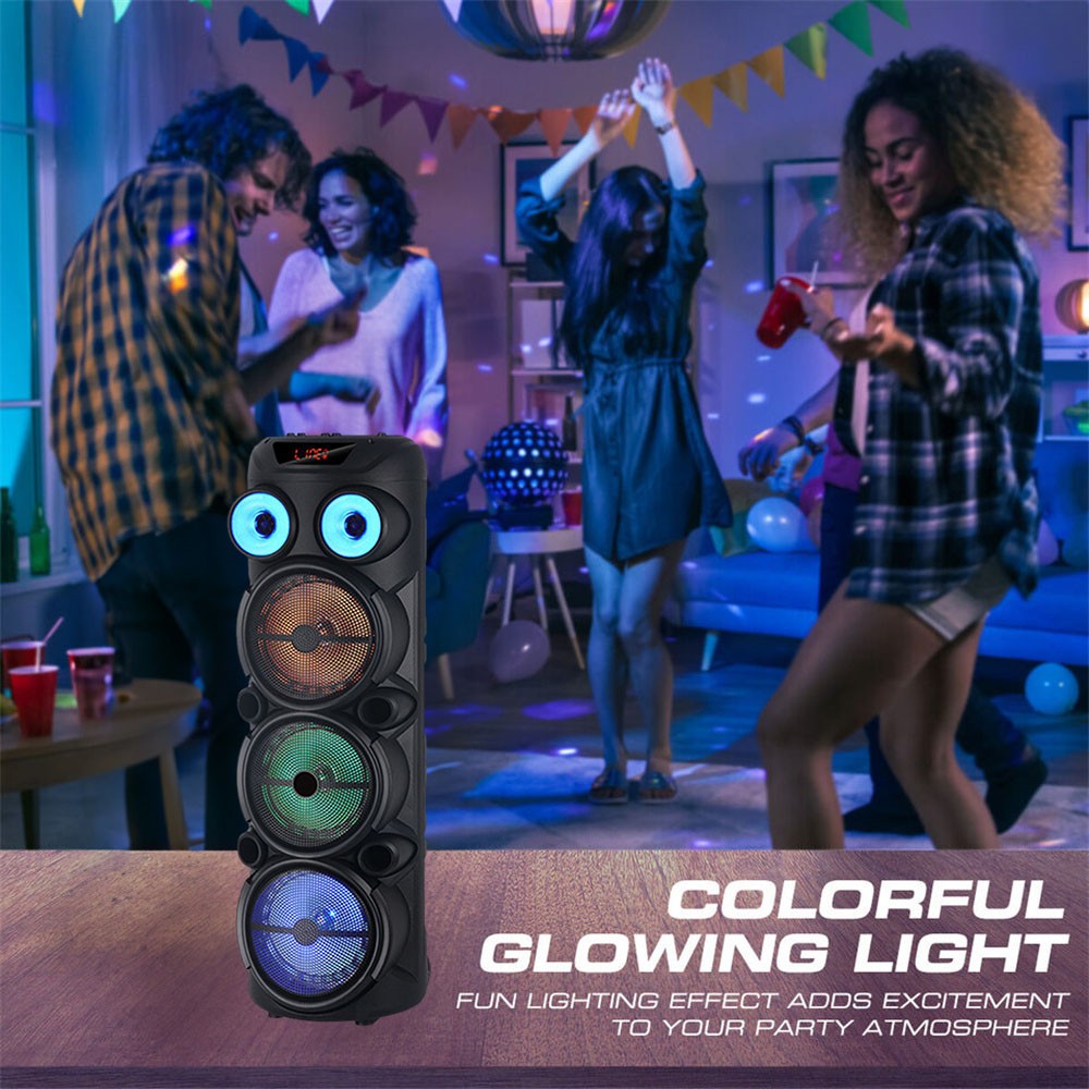 4000W Portable Bluetooth Speaker 3*8"Subwoofer Heavy Bass Sound System Party karaoke for Wireless Boombox Loud Speaker