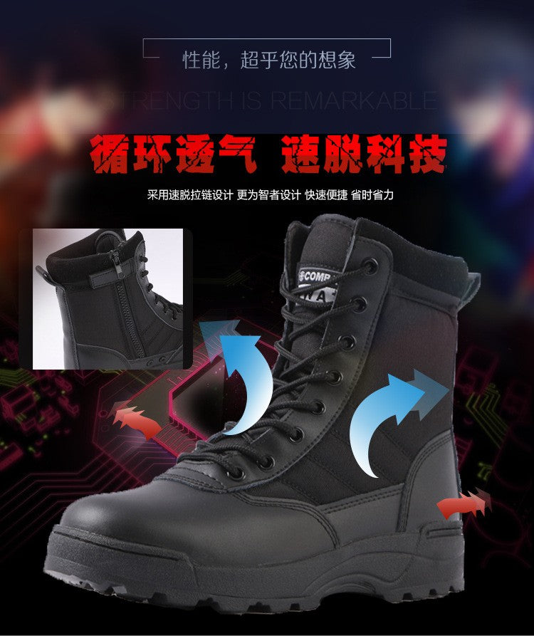 Botas Táticas Masculinas Botas de Força Especial Botas de Combate no Deserto Botas de Caminhada ao Ar Livre Botas de Tornozelo Masculinas Botas de Segurança para o Trabalho