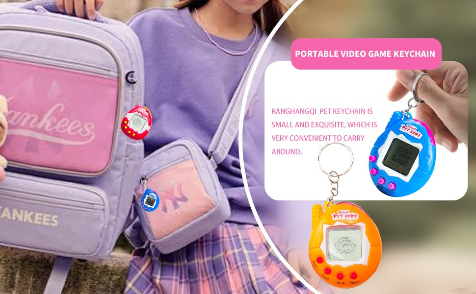 6-48PCS Virtual Pet Keychain Digital Pet Electronic Handheld Game Video Game Party Birthday Nostalgic 90s