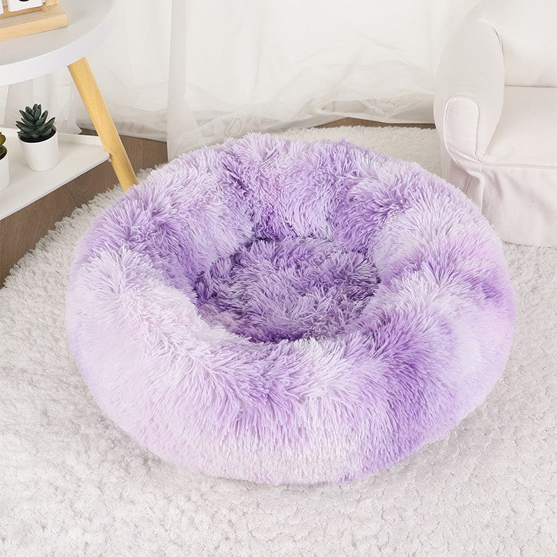 Cama para Cachorro, Donut Grande Redondo, Cesta Pelúcia de Inverno para Cães Médios, Acessórios, Casinha Fofa, Pequeno, Filhote, Animais de Estimação, Gato, Produtos