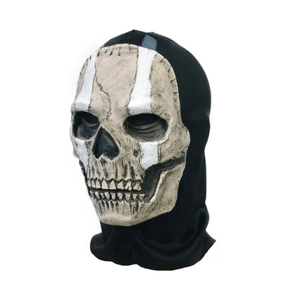 Unisex Halloween Horror Ghost Skull Mask MW2 Latex Headgear Helmet Cosplay Perform Party Masquerade Prop Cosplay