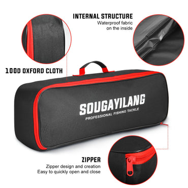 Kit Completo Sougayilang Vara e Carretilha de Pesca, Vara de 5 Seções e Carretilha com Carretel de Alumínio para Pesca de Robalo em Água Doce