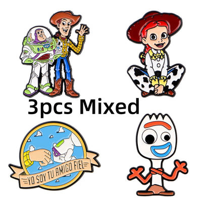 1-6 unidades/conjunto Figuras de Brinquedo de Animação Mista Broches Esmaltados Alfinetes de Lapela de Desenhos Animados Emblema em Mochilas Acessórios de Roupa Presentes