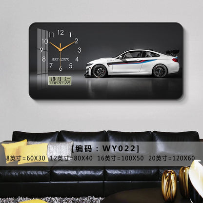 Car Clock Living Room Creative E-sports Room Silent Clock Auto Repair Beauty Shop Personality Art Decorative Painting Wall Clock
