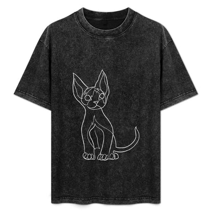 Devon rex cat kitten T-Shirt custom shirt summer clothes plain Men's t-shirts