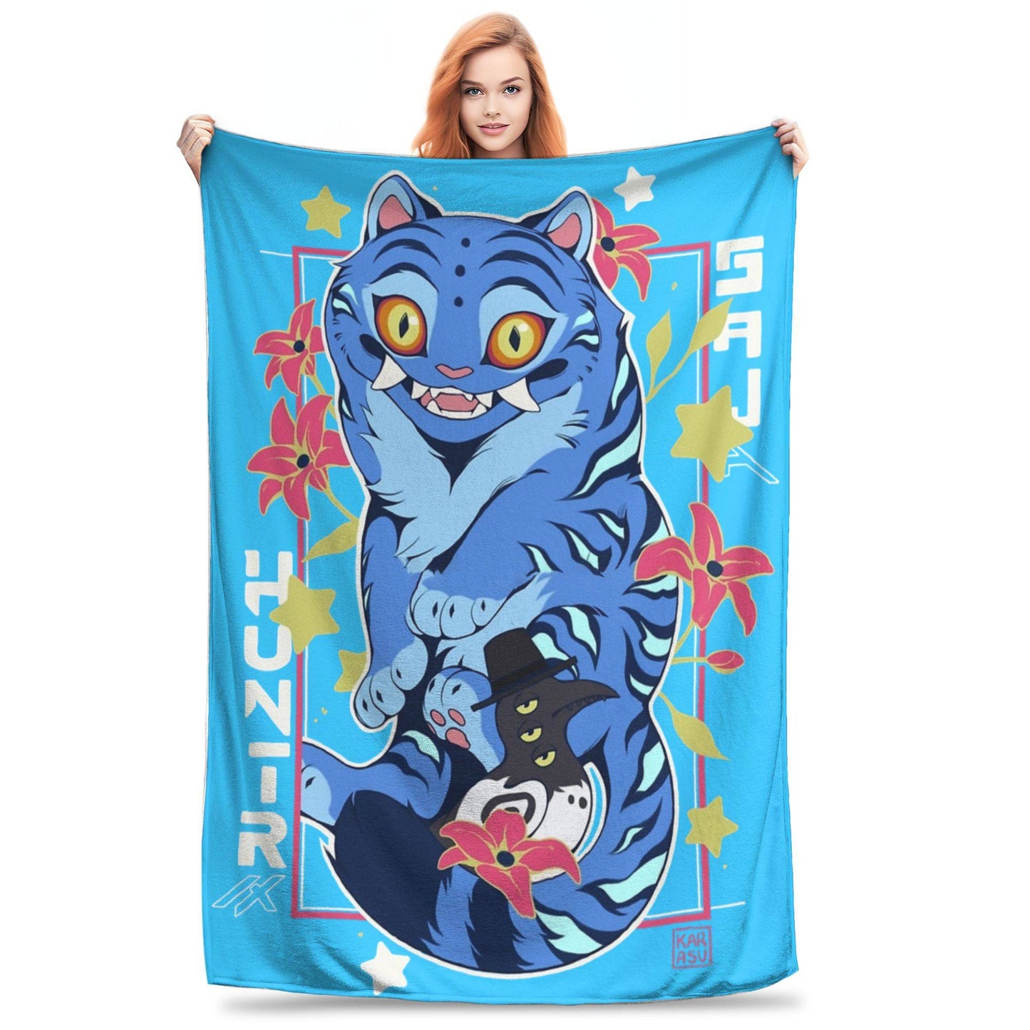 Kpop Demon Hunters Zoey Huntrix Blankets  Plush Vintage Soft Throw Blankets for Bedspread Summer,