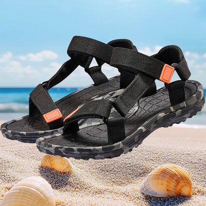 Men's Sandals Arch Support Antiskid Beach Outdoor Sports Sandals Wadable Durable Hiking Open Toe Flat Sandals for Men