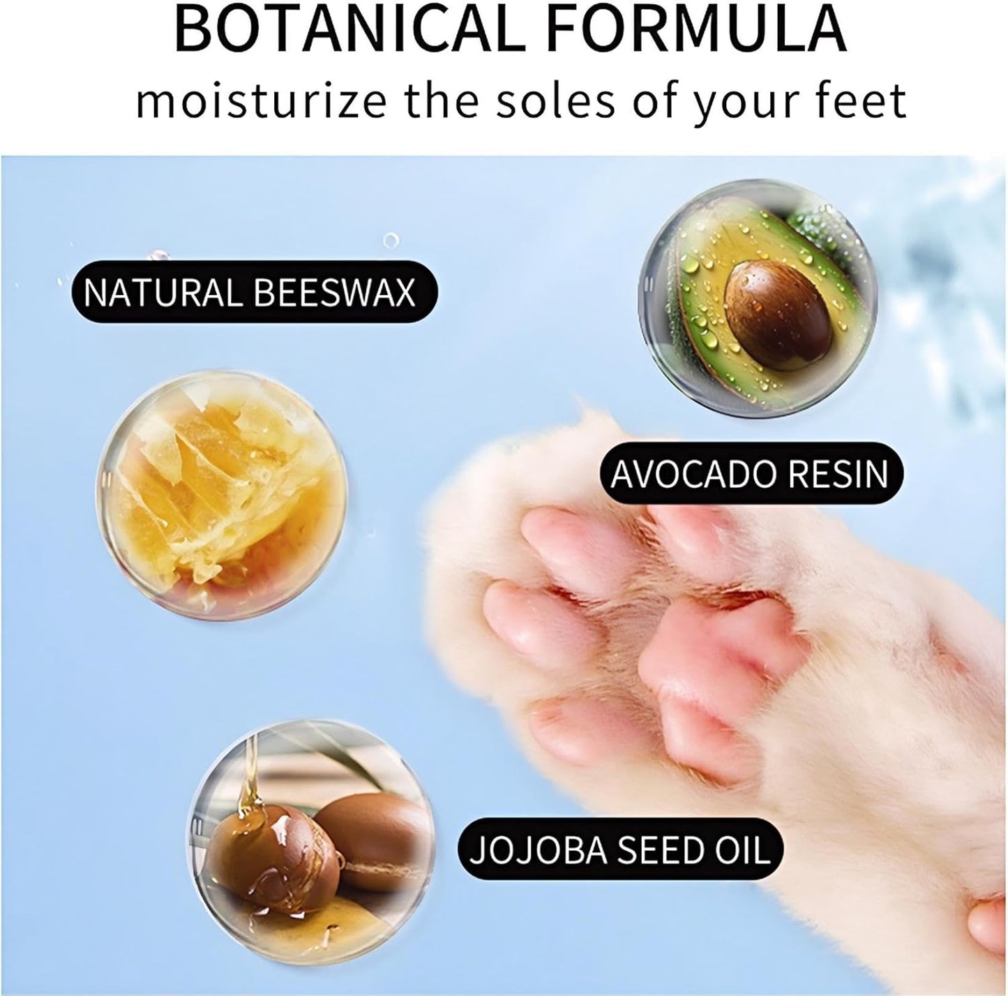 Creme Hidratante para Patas de Animais de Estimação 50g Bálsamo Protetor para Patas de Gatos e Cães Protetor Nasal Vegetal Natural Cuidados de Outono e Inverno Hidratante para Patas de Animais de Estimação