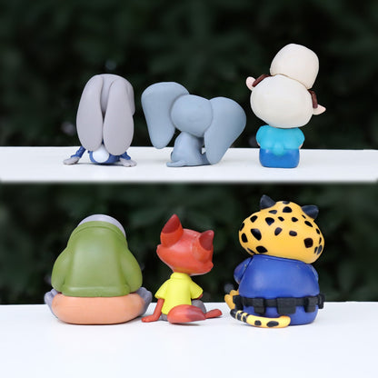 Série Zootopia Desenho Animado Fofo Boneco 'Sentado Quietamente' Modelo Artesanal de Mesa Decoração de Carro Pequenos Enfeites Figuras Colecionáveis