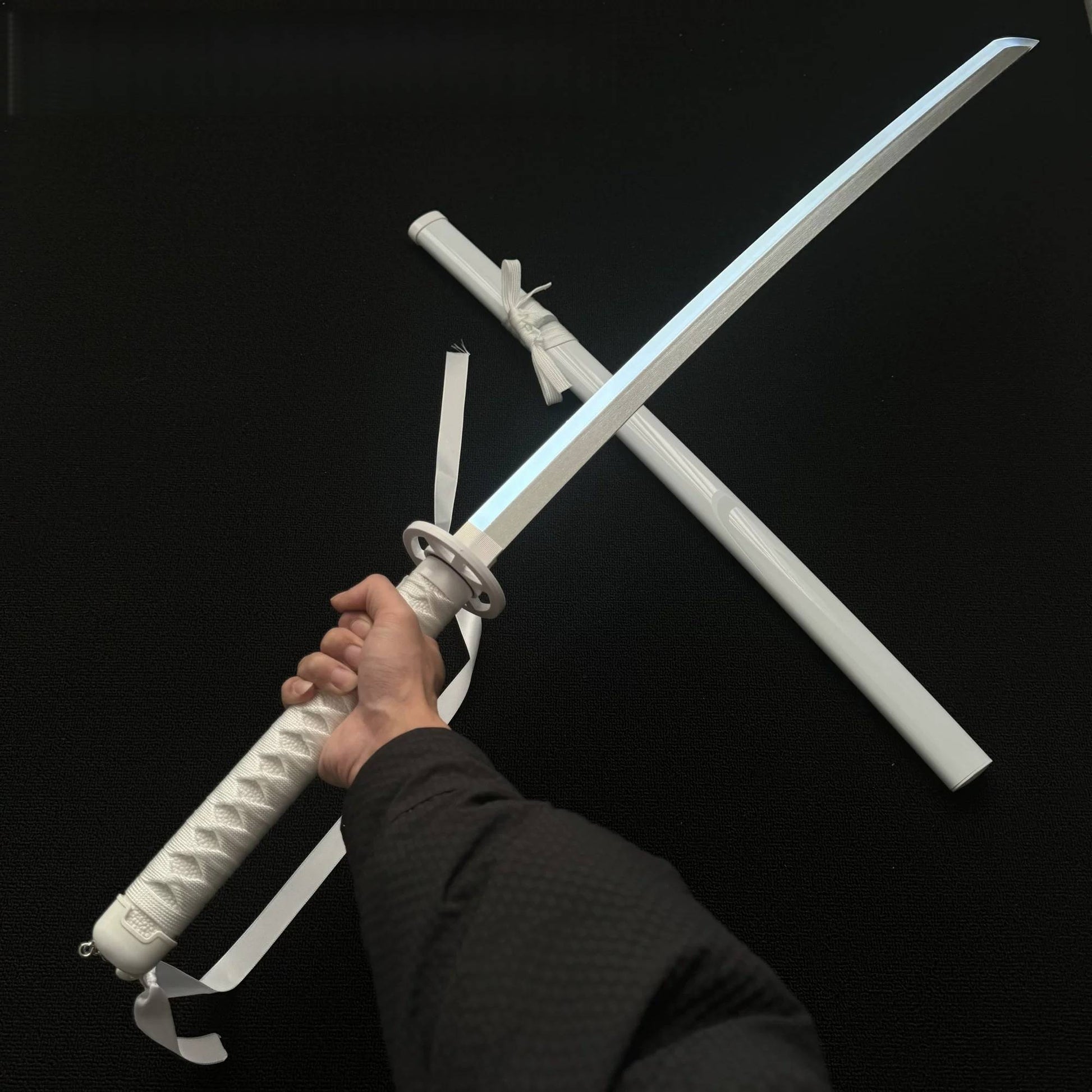 40inch Vapour Rukia Katana Glow Fog Sword Anime Bleach Cosplay Real Size Japanese Katana Original Samurai Led Lightsabre Gift
