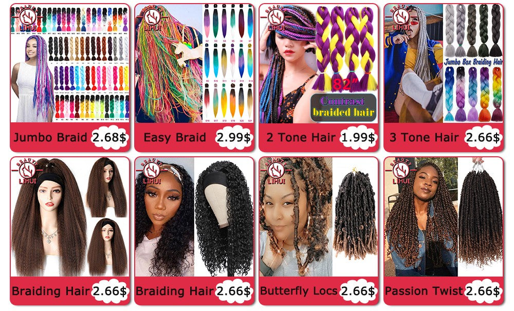 Cabelo Sintético Trança Jumbo 24 Polegadas Ombre Jumbo Extensão de Cabelo para Mulheres Tranças DIY Roxo Rosa Amarelo Cinza Lihu