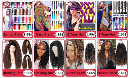 Cabelo Sintético Trança Jumbo 24 Polegadas Ombre Jumbo Extensão de Cabelo para Mulheres Tranças DIY Roxo Rosa Amarelo Cinza Lihu