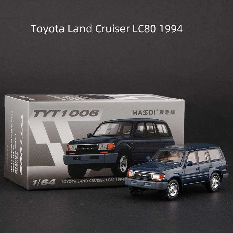 Massdi 1:64 Toyota Land Cruiser LC80 LC300 Car Model Alloy SUV Off-road Miniature Diecast Vehicles Toy Collection