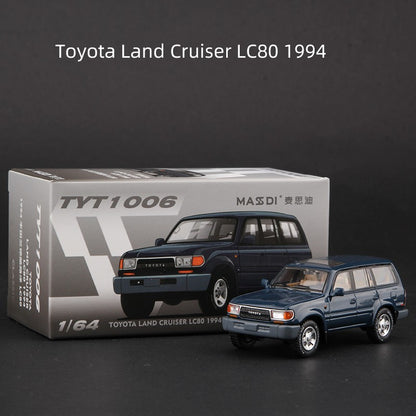 Massdi 1:64 Toyota Land Cruiser LC80 LC300 Car Model Alloy SUV Off-road Miniature Diecast Vehicles Toy Collection