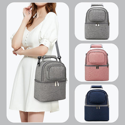 Mommy Bag Milk Storage Breast Pump Maternity Cooler Double Layer Insulation Fresh Keeping Baby Food Backpack Feeding Bottle NEW