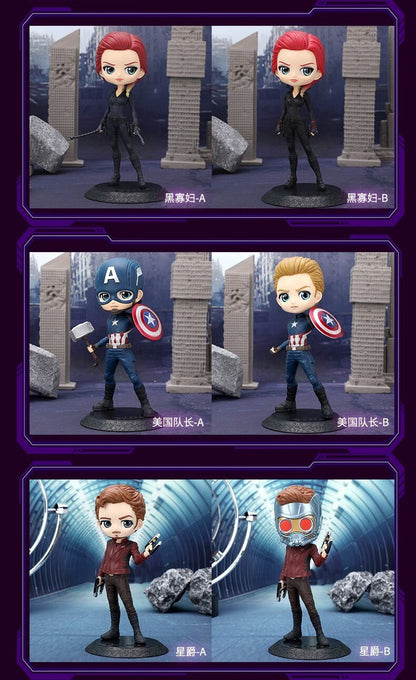 BANDAI Original Banpresto Qposket Marvel Vingadores Homem de Ferro Capitão América Loki Thor Figuras Colecionáveis