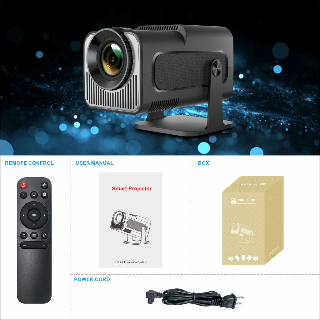 Salange HY320 MINI Projetor Android 11.0 LED Beamer Home Cinema 300ANSI 720P WIFI Smart TV HD 1080P 4K Filme