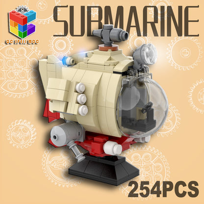 MOC Metal Slug Militar Blocos de Construção Conjunto Tanque Avião Submarino Robô Mecha Arma Alivio do Estresse Soldados Modelo Brinquedos Infantis
