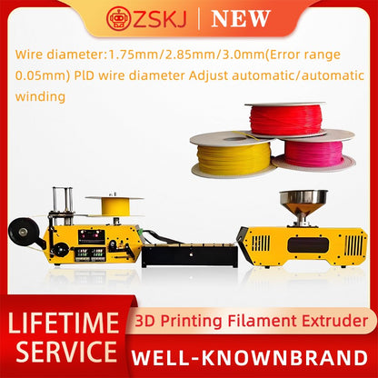 HT400 Desktop Extruder 3D Printing Filament Maker For 3D Filament Automatic Wire Diameter 1.75mm 3mm for PLA PETG PA ABS PC PP