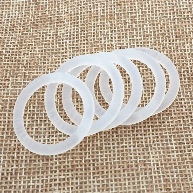 Chenkai 50pcs Transparent Silicone Mam Ring DIY Baby Pacifier Dummy NUK Clear Adapter O Rings Holder Chain Toy Accessories