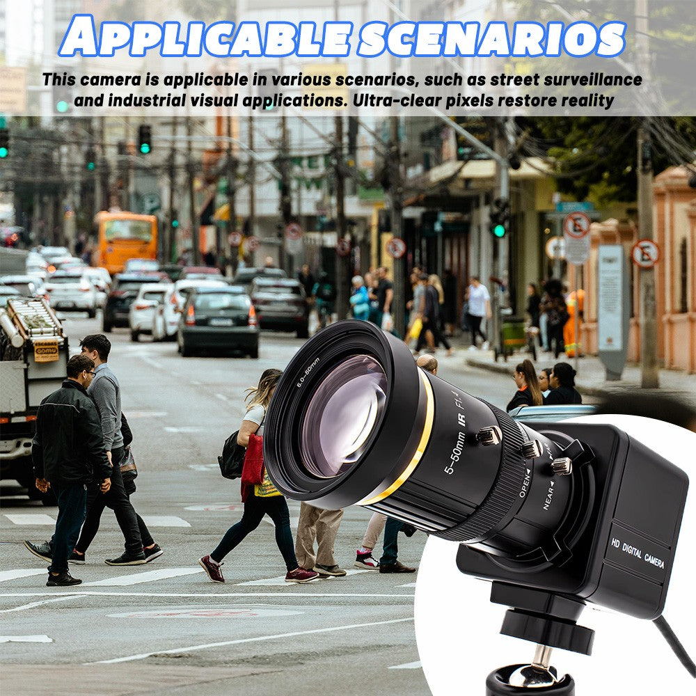 WGWK 4K IP Camera Sony IMX415 SSC339G 8MP 5-50mm Manual Varifocal Lens Low illuminance POE RTSP P2P Onvif Security Protection