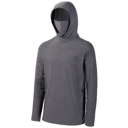 Camisa de Pesca Masculina Bassdash UPF 50+ de Manga Longa com Máscara e Capuz Protetor de Pescoço UV para Manter a Cabeça e o Rosto Aquecidos em Atividades ao Ar Livre, Caminhada e Corrida
